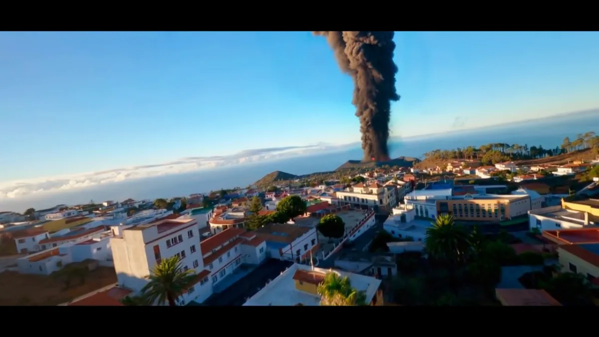Fotograma del documental de la Ruta de los Volcanes, dron e IA 6
