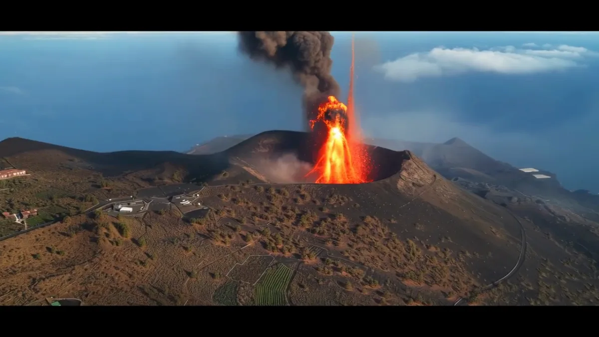 Fotograma del documental de la Ruta de los Volcanes, dron e IA 7