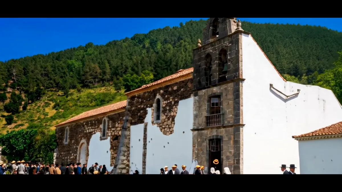 Fotograma de la reconstrucción histórica del Teneguía 8