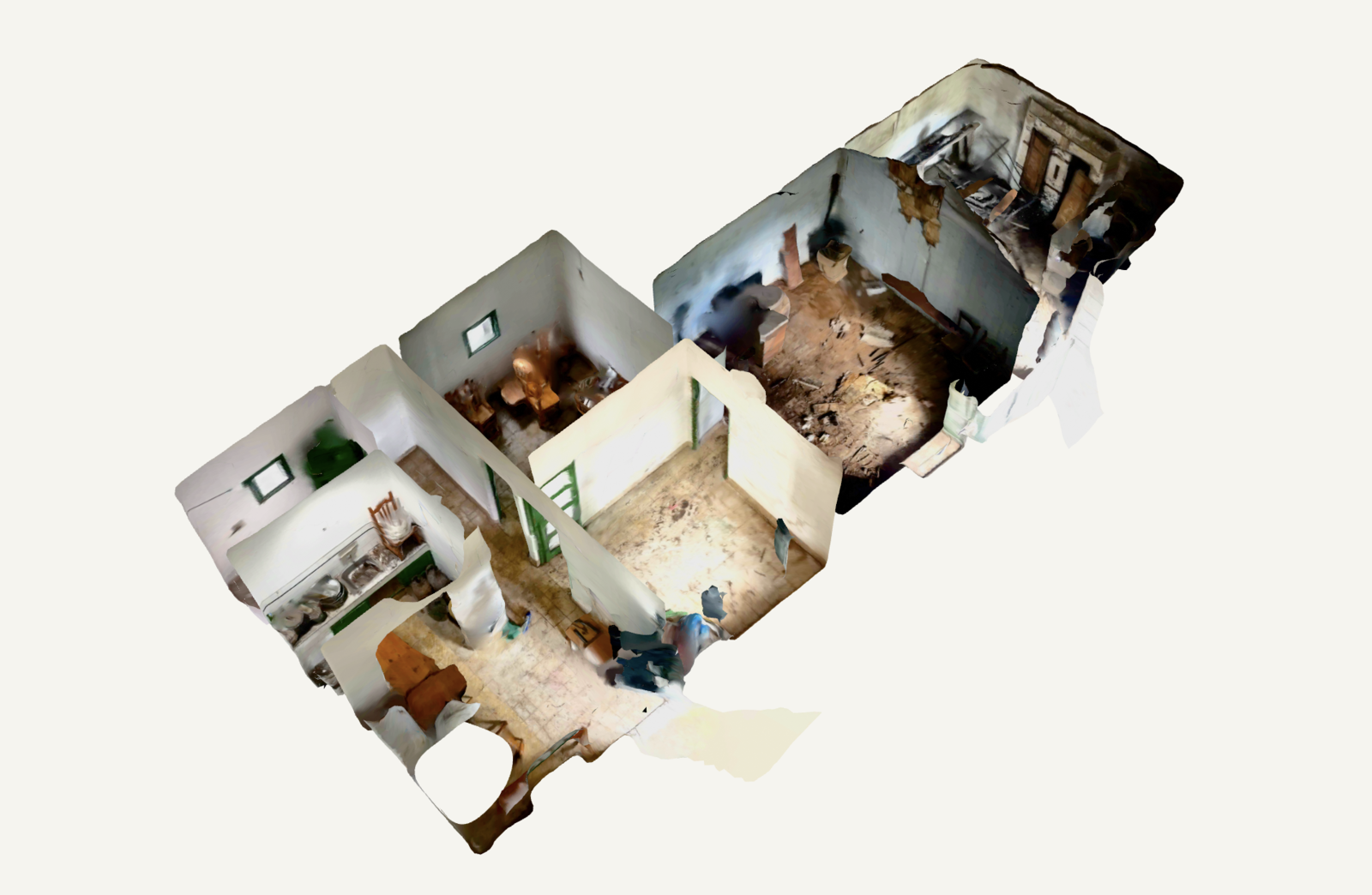 Vista 3D LiDAR en ángulo — Reforma Integral