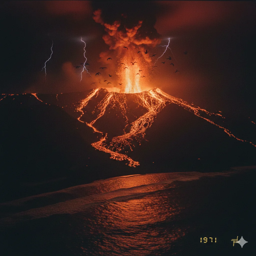Teneguía: recreation of the 1971 eruption