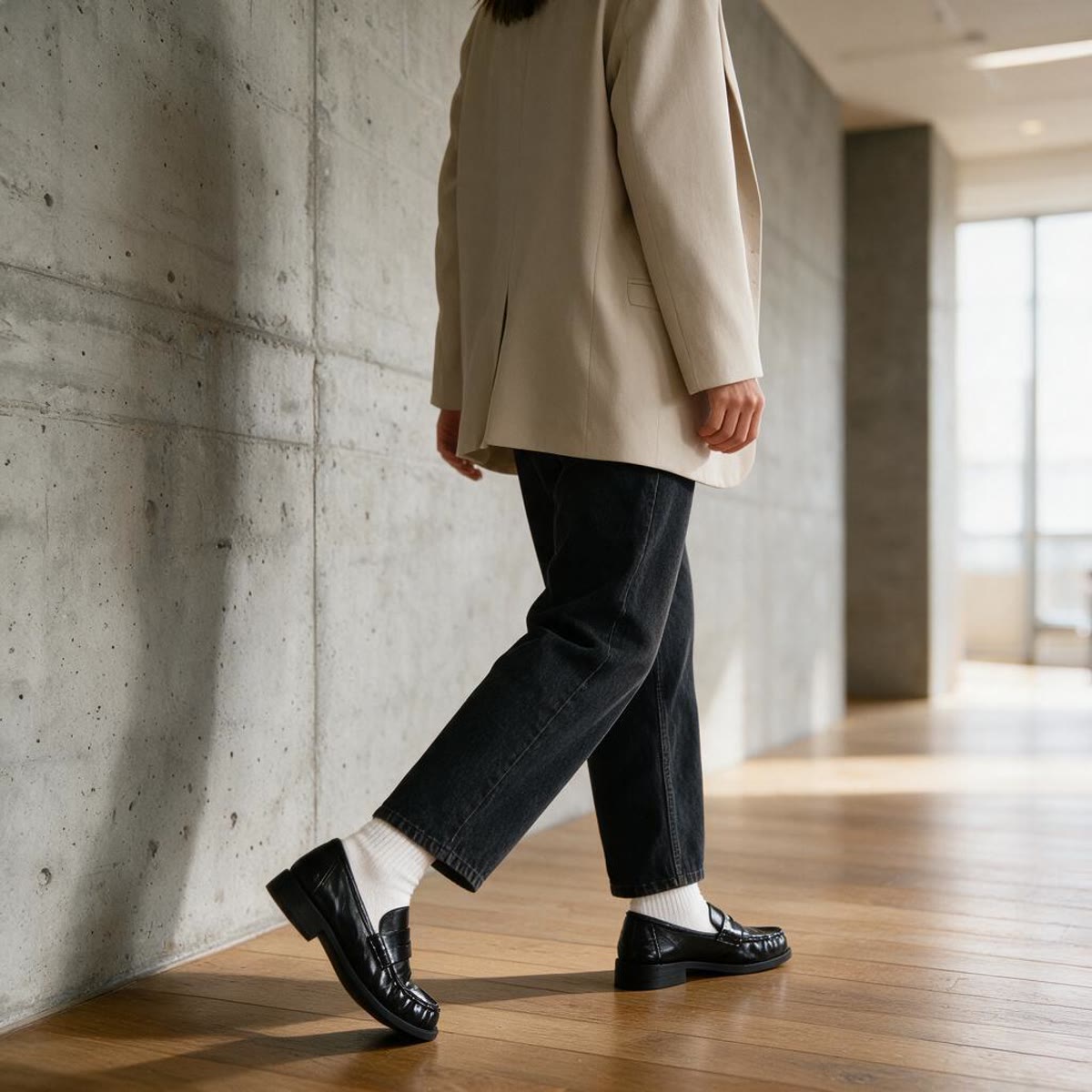 Look casual friday con vaqueros y mocasines XTI negros